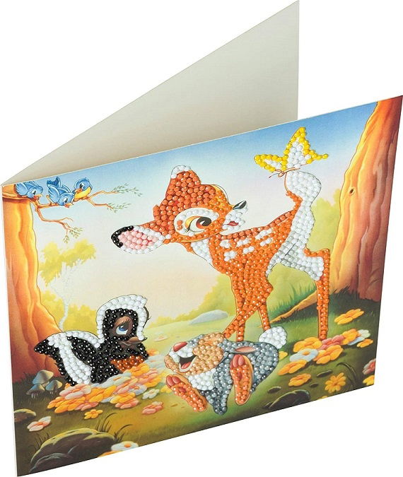 Bambi & Friends - Crystal Art Card Kit 18cm