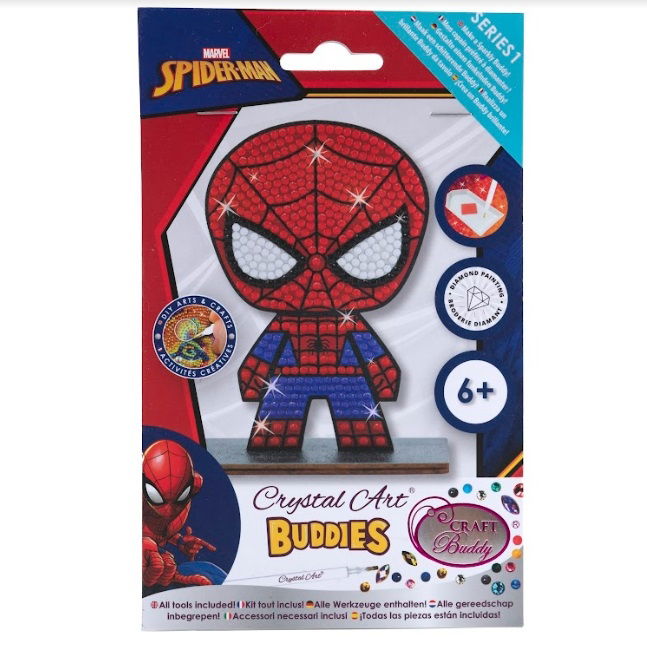 Spiderman- Marvel Crystal Art Buddy Kit 11 x 8cm approx