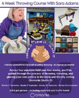 Four-Week Pottery Throwing Course with Sara Adams at Cromartie