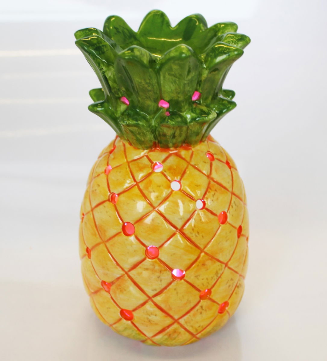 Pineapple Lantern with Pink LED (not included)