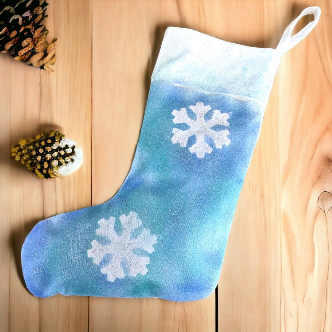 Christmas Stocking - White Fabric 40cm