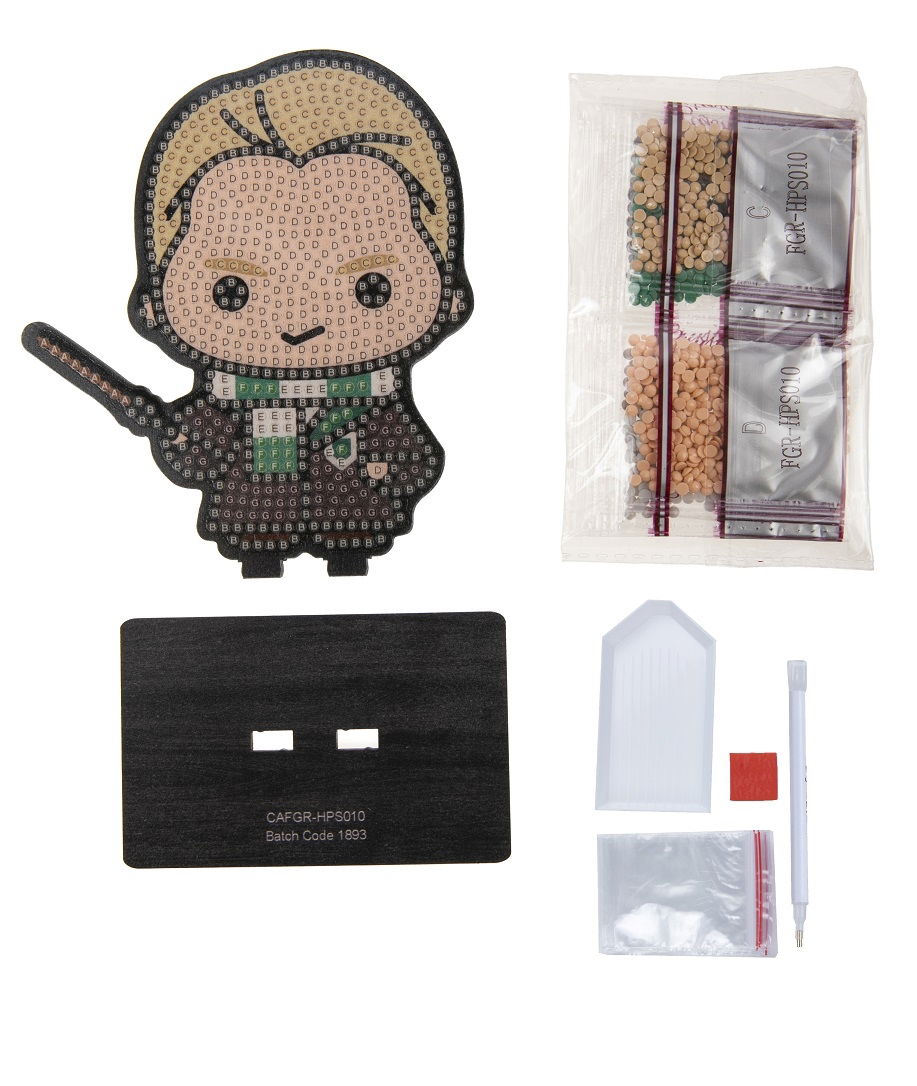 CAFGR-HPS010 Draco Malfoy- Harry Potter Crystal Art Buddy Kit contents