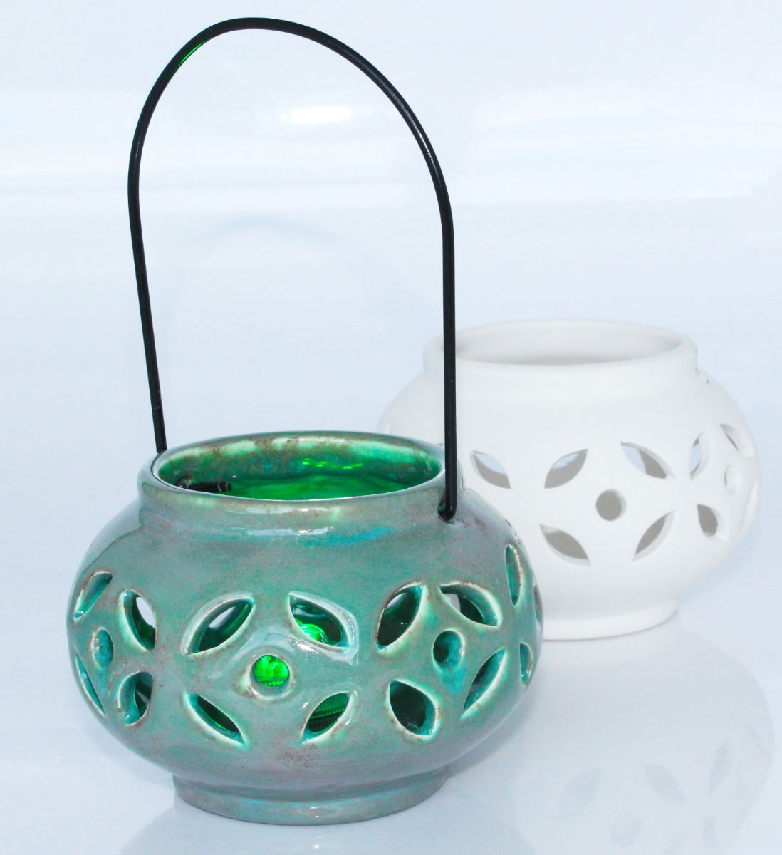 Hanging Lantern with Wire Handle