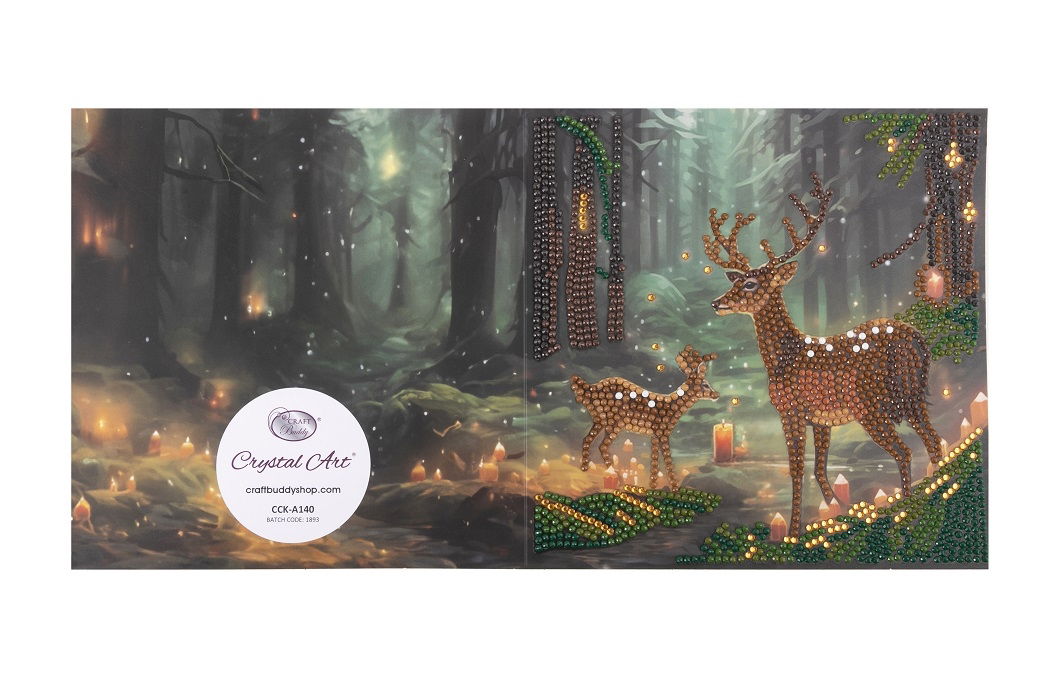 ENCHANTED FOREST 18 X 18CM CRYSTAL ART CARD